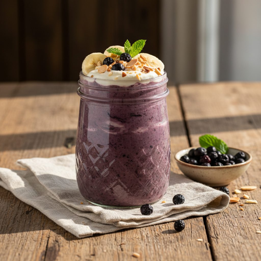 Aronia-Bananen-Mandel-Smoothie – Aronia-Rezept