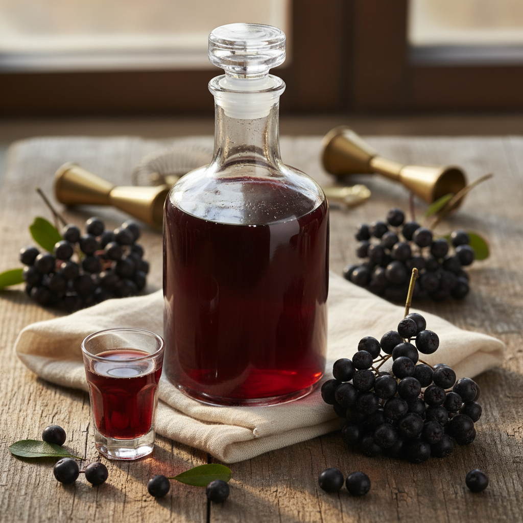 Aronia-Rotwein-Likör – Aroniabeeren-Rezept