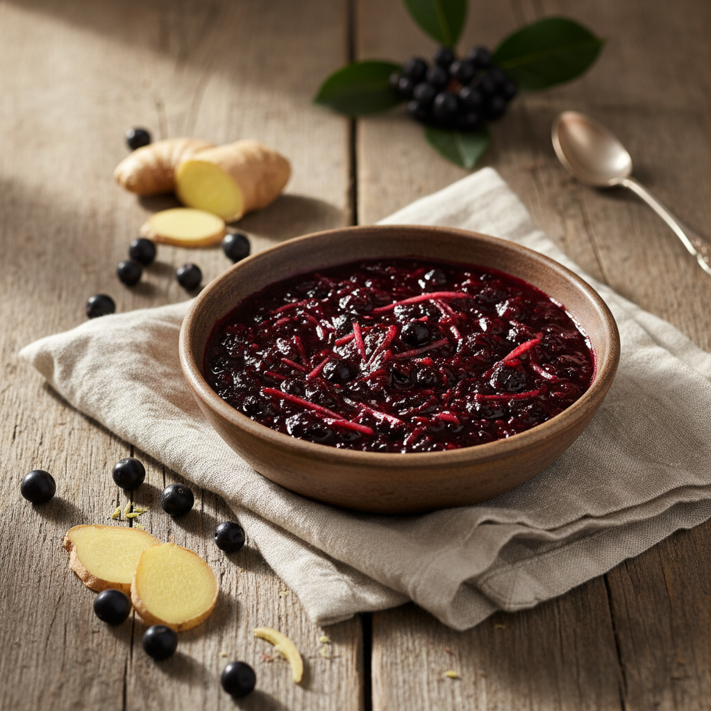 Scharfes Aronia-Chutney mit Ingwer – Aronia-Rezept